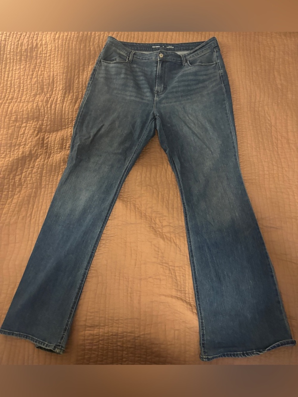 Old Navy Medium Blue High Rise Flare Jeans 16 LONG
